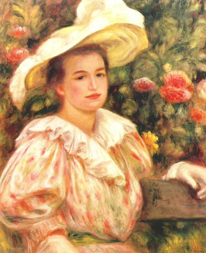 Lady with white hat 1895